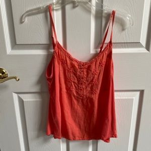 LC Laura Conrad size L peach tank blouse